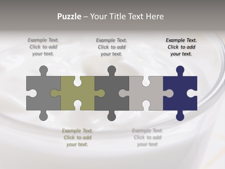 A Glass Of Yogurt With A Spoon In It PowerPoint Template