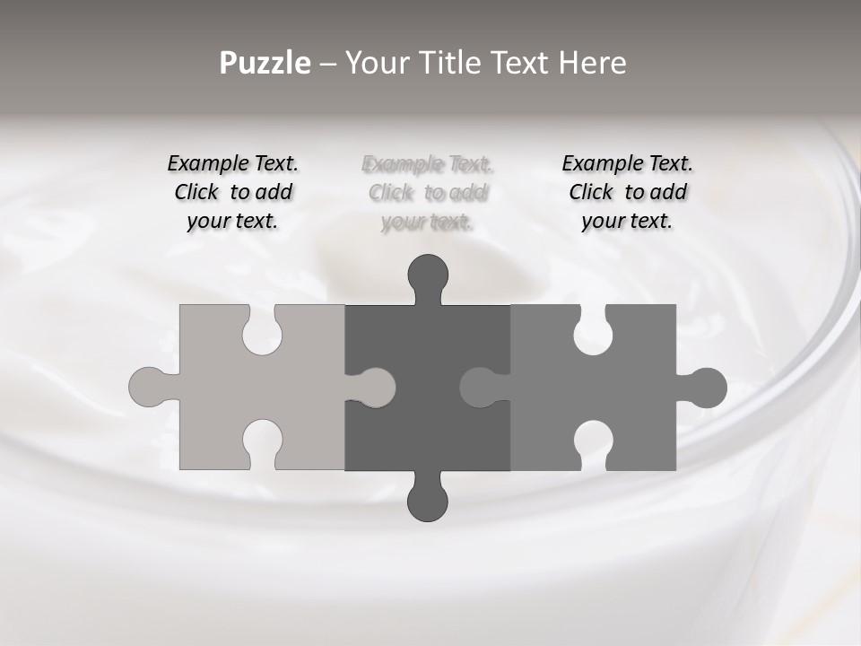 A Glass Of Yogurt With A Spoon In It PowerPoint Template