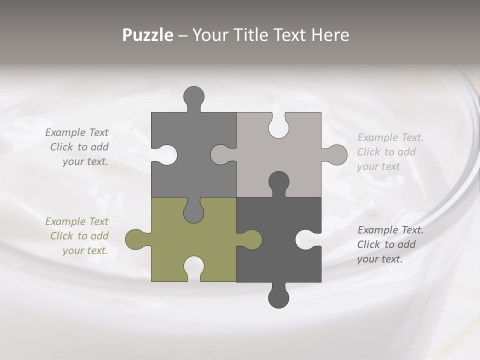 A Glass Of Yogurt With A Spoon In It PowerPoint Template