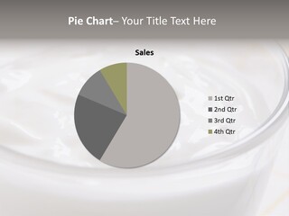A Glass Of Yogurt With A Spoon In It PowerPoint Template