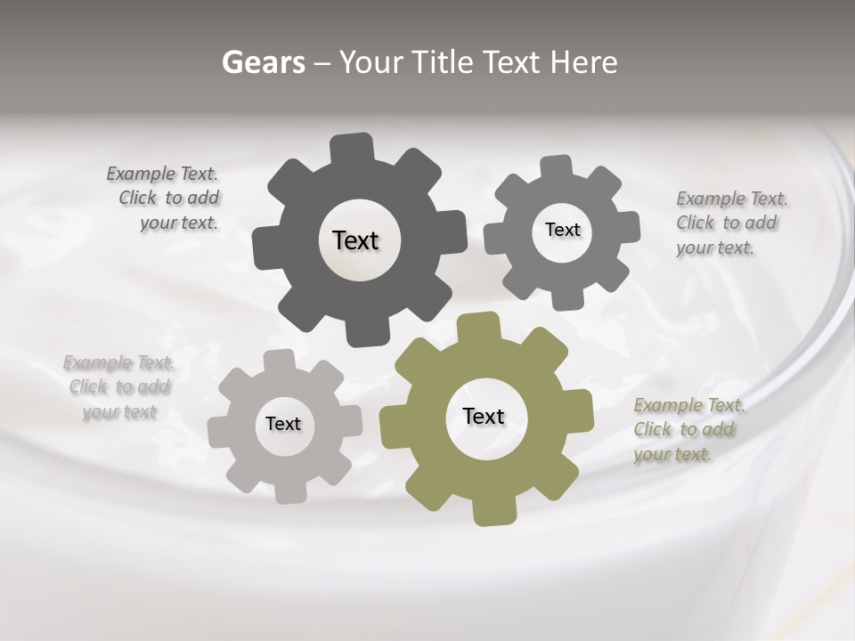 A Glass Of Yogurt With A Spoon In It PowerPoint Template