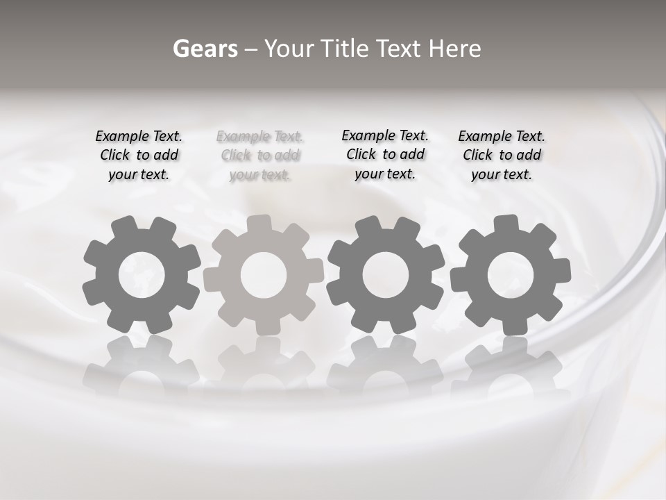 A Glass Of Yogurt With A Spoon In It PowerPoint Template