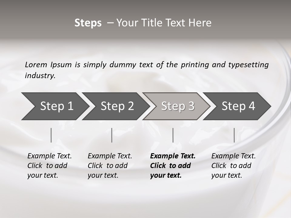 A Glass Of Yogurt With A Spoon In It PowerPoint Template