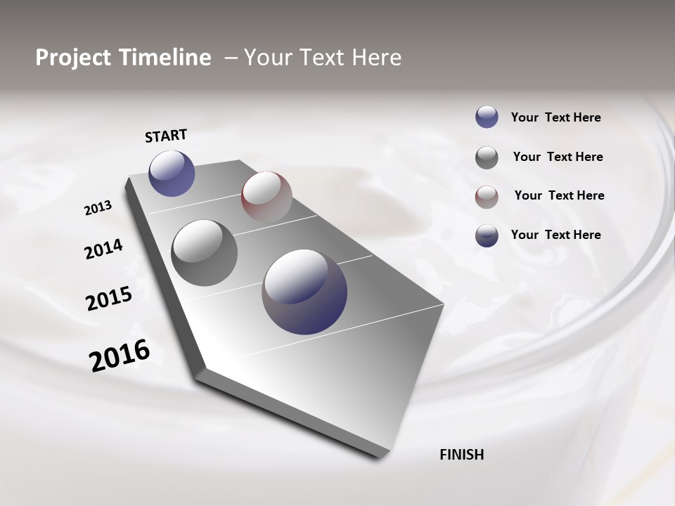A Glass Of Yogurt With A Spoon In It PowerPoint Template