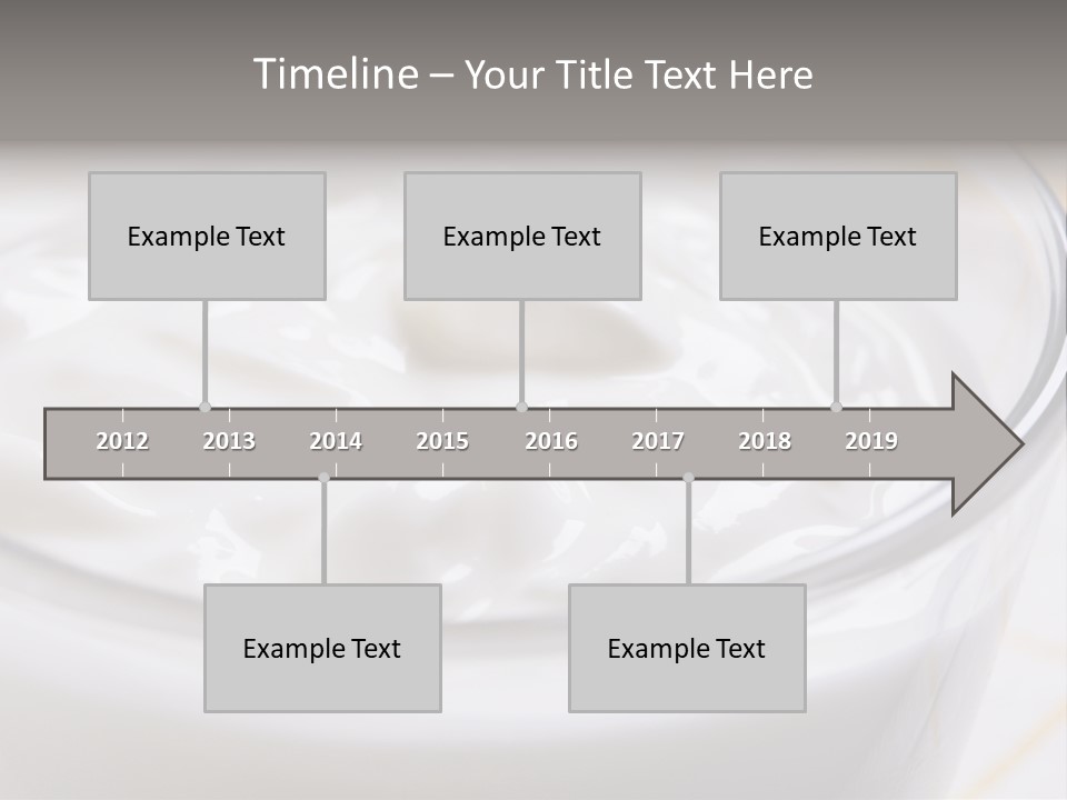 A Glass Of Yogurt With A Spoon In It PowerPoint Template