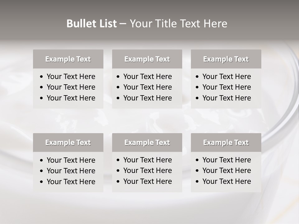A Glass Of Yogurt With A Spoon In It PowerPoint Template