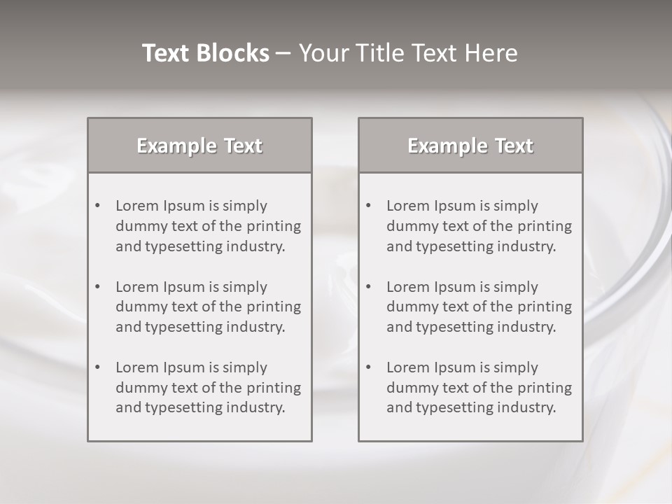 A Glass Of Yogurt With A Spoon In It PowerPoint Template