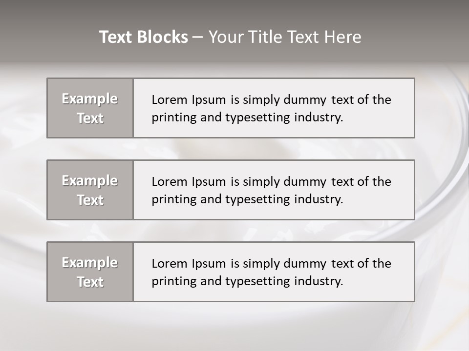 A Glass Of Yogurt With A Spoon In It PowerPoint Template