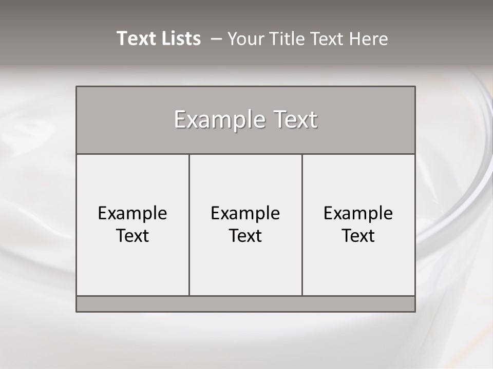 A Glass Of Yogurt With A Spoon In It PowerPoint Template
