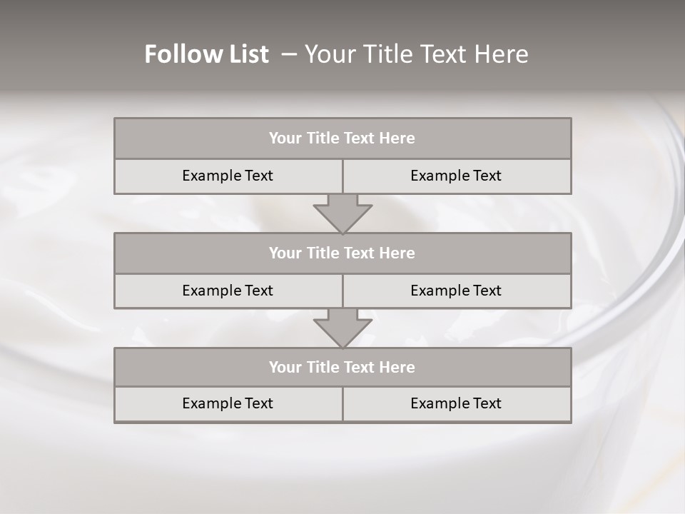 A Glass Of Yogurt With A Spoon In It PowerPoint Template