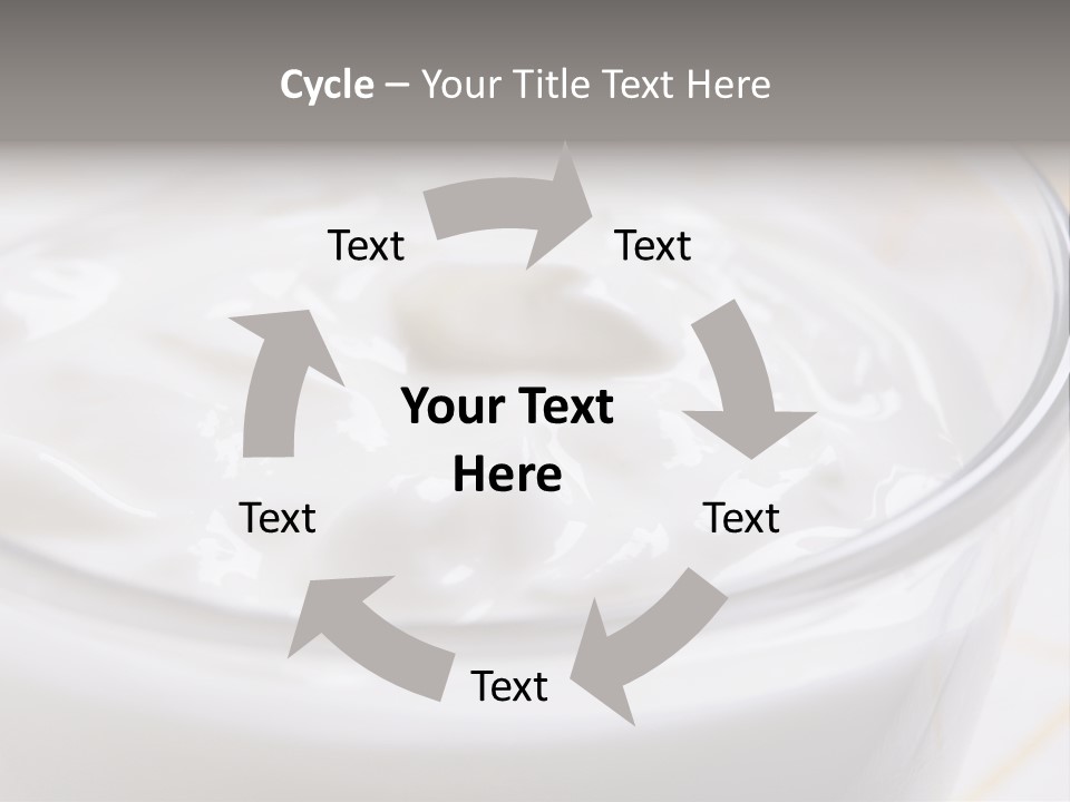 A Glass Of Yogurt With A Spoon In It PowerPoint Template