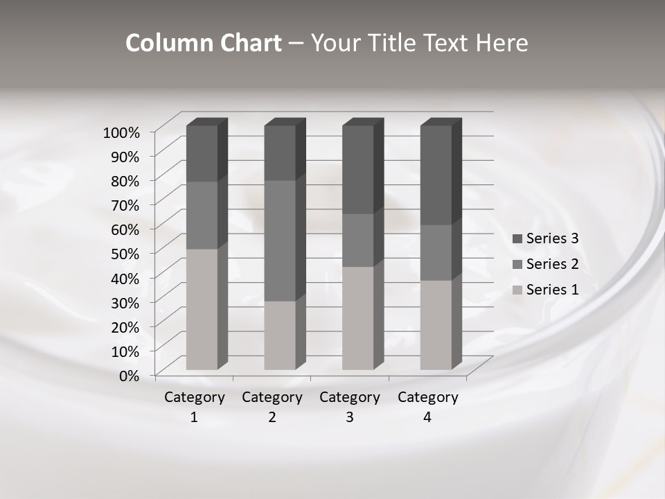 A Glass Of Yogurt With A Spoon In It PowerPoint Template