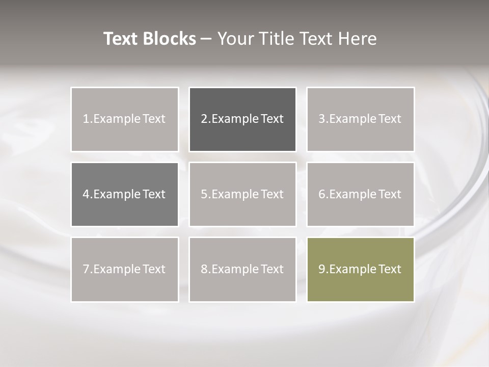 A Glass Of Yogurt With A Spoon In It PowerPoint Template