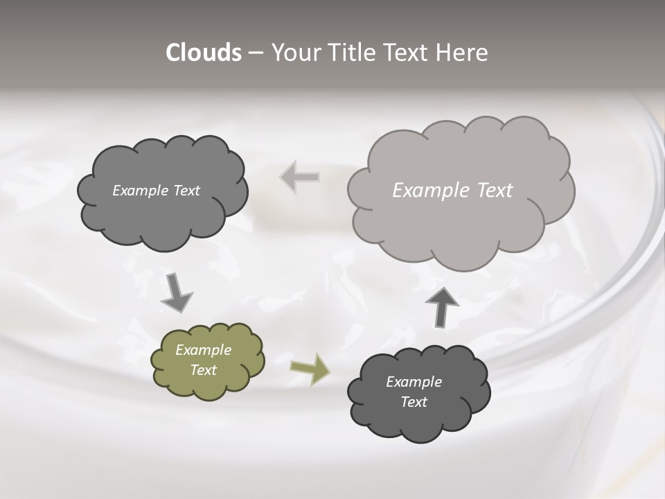 A Glass Of Yogurt With A Spoon In It PowerPoint Template