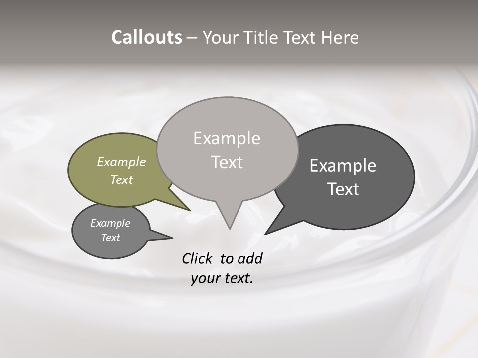 A Glass Of Yogurt With A Spoon In It PowerPoint Template