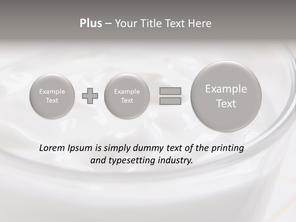 A Glass Of Yogurt With A Spoon In It PowerPoint Template