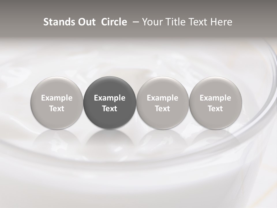 A Glass Of Yogurt With A Spoon In It PowerPoint Template