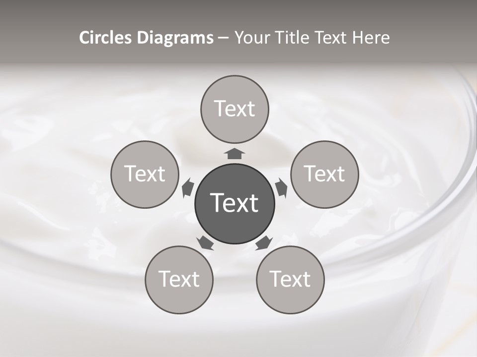 A Glass Of Yogurt With A Spoon In It PowerPoint Template