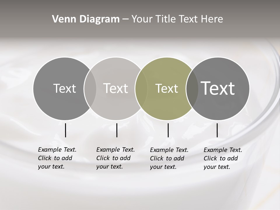 A Glass Of Yogurt With A Spoon In It PowerPoint Template