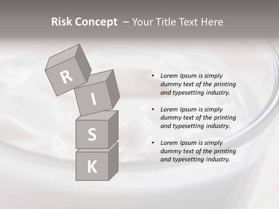A Glass Of Yogurt With A Spoon In It PowerPoint Template