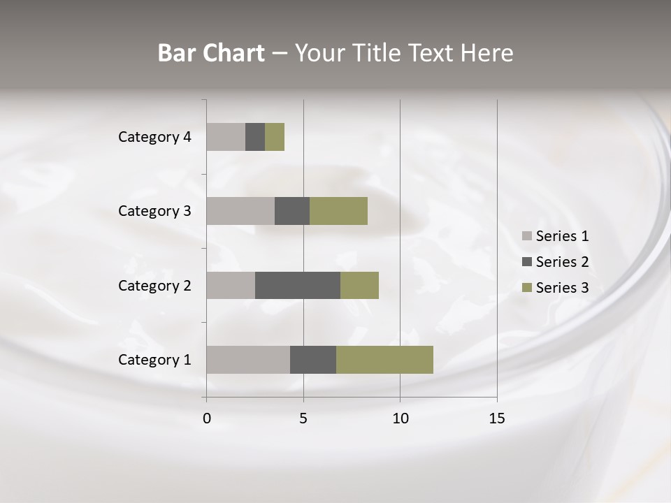 A Glass Of Yogurt With A Spoon In It PowerPoint Template