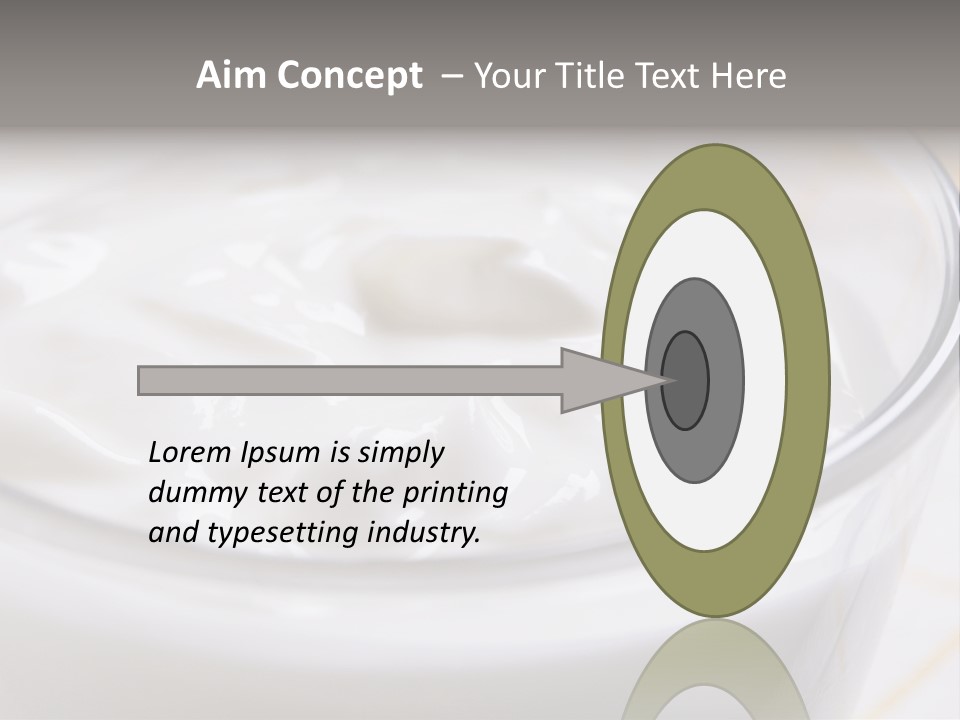 A Glass Of Yogurt With A Spoon In It PowerPoint Template