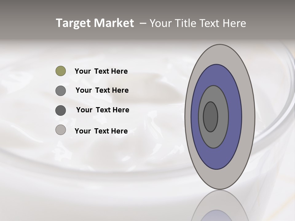 A Glass Of Yogurt With A Spoon In It PowerPoint Template