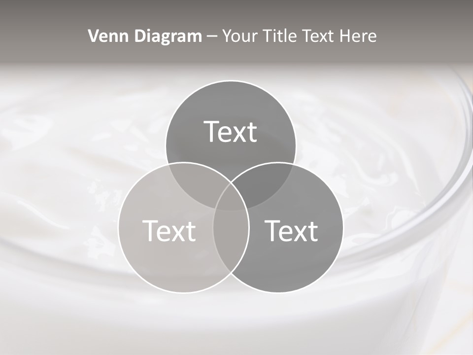 A Glass Of Yogurt With A Spoon In It PowerPoint Template
