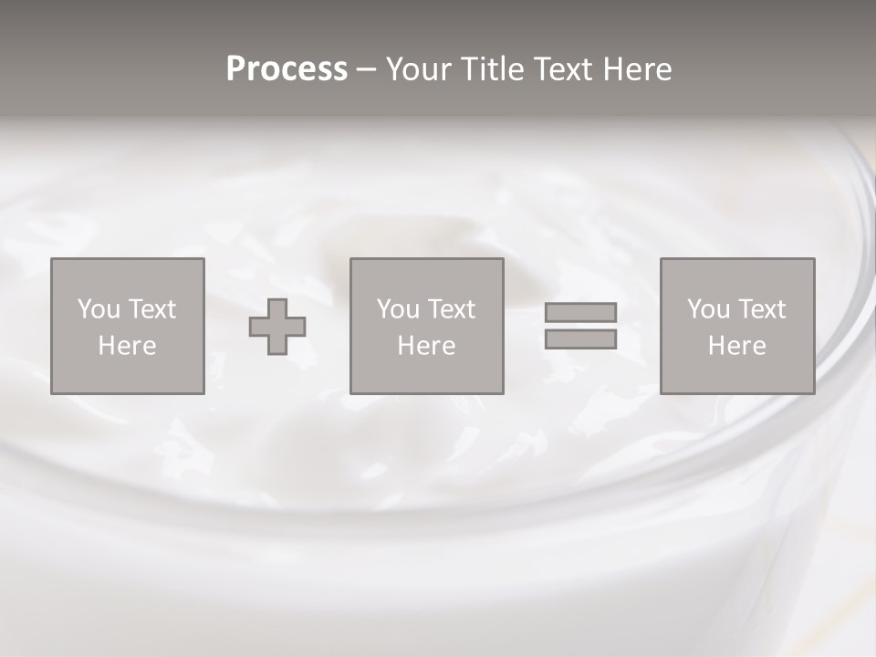 A Glass Of Yogurt With A Spoon In It PowerPoint Template