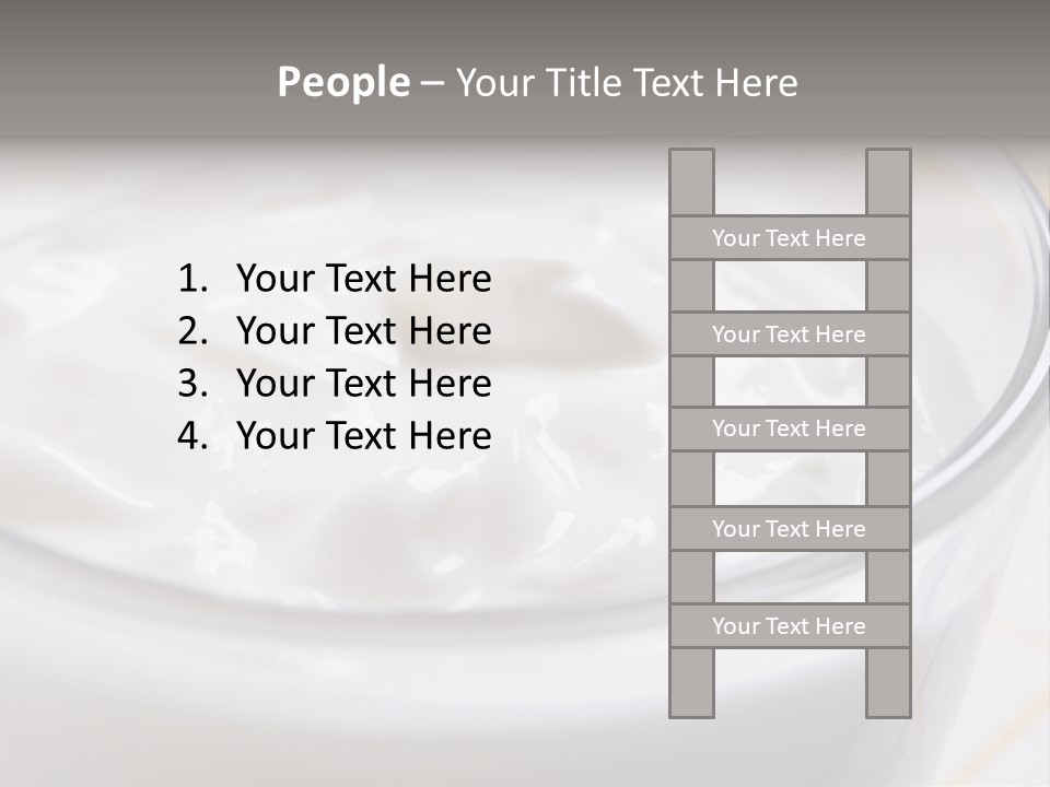 A Glass Of Yogurt With A Spoon In It PowerPoint Template