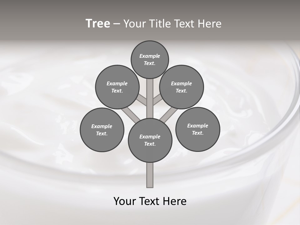 A Glass Of Yogurt With A Spoon In It PowerPoint Template
