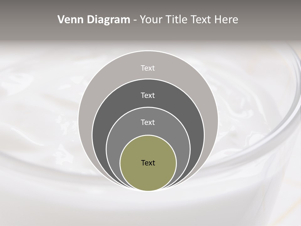 A Glass Of Yogurt With A Spoon In It PowerPoint Template