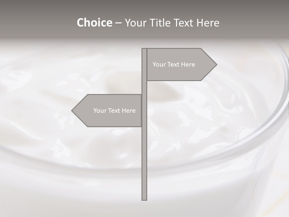 A Glass Of Yogurt With A Spoon In It PowerPoint Template