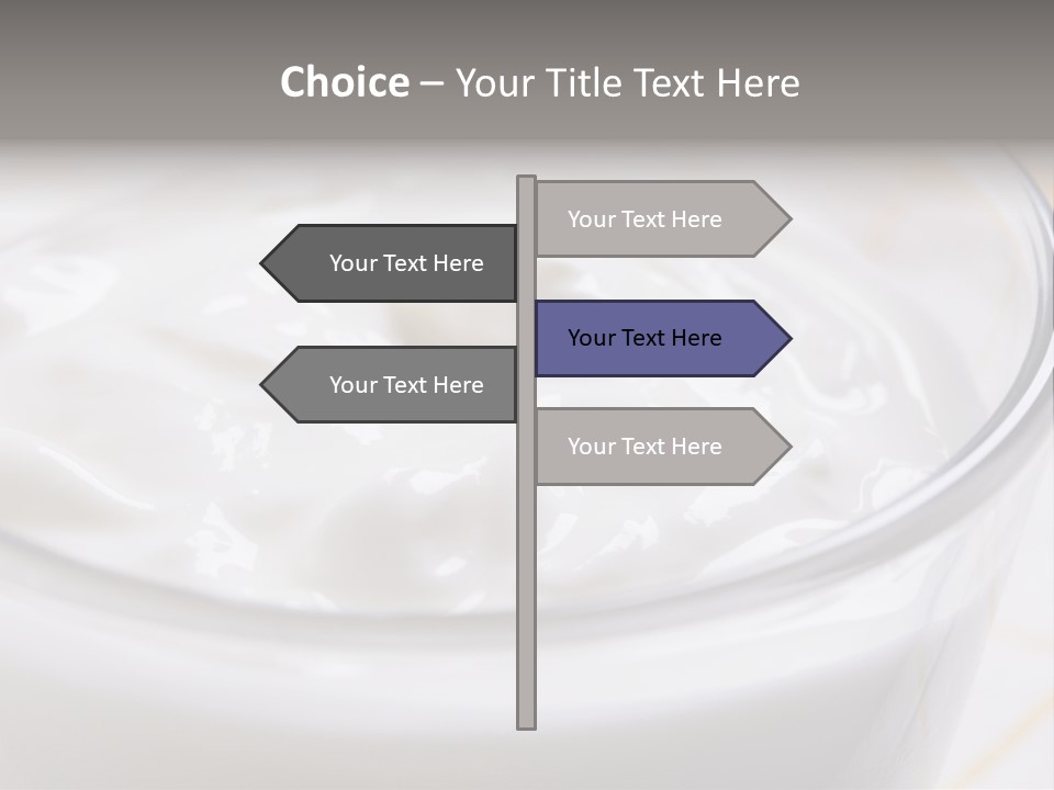 A Glass Of Yogurt With A Spoon In It PowerPoint Template