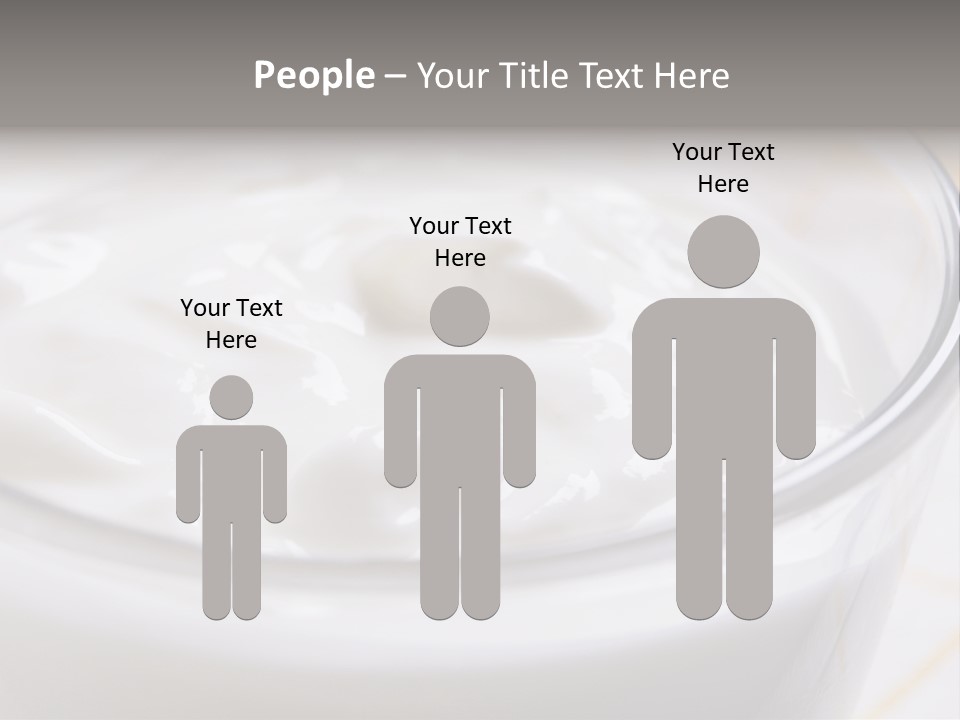 A Glass Of Yogurt With A Spoon In It PowerPoint Template