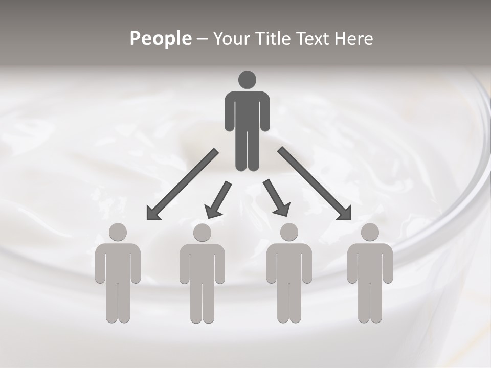 A Glass Of Yogurt With A Spoon In It PowerPoint Template