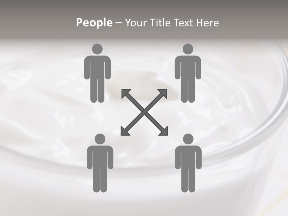 A Glass Of Yogurt With A Spoon In It PowerPoint Template