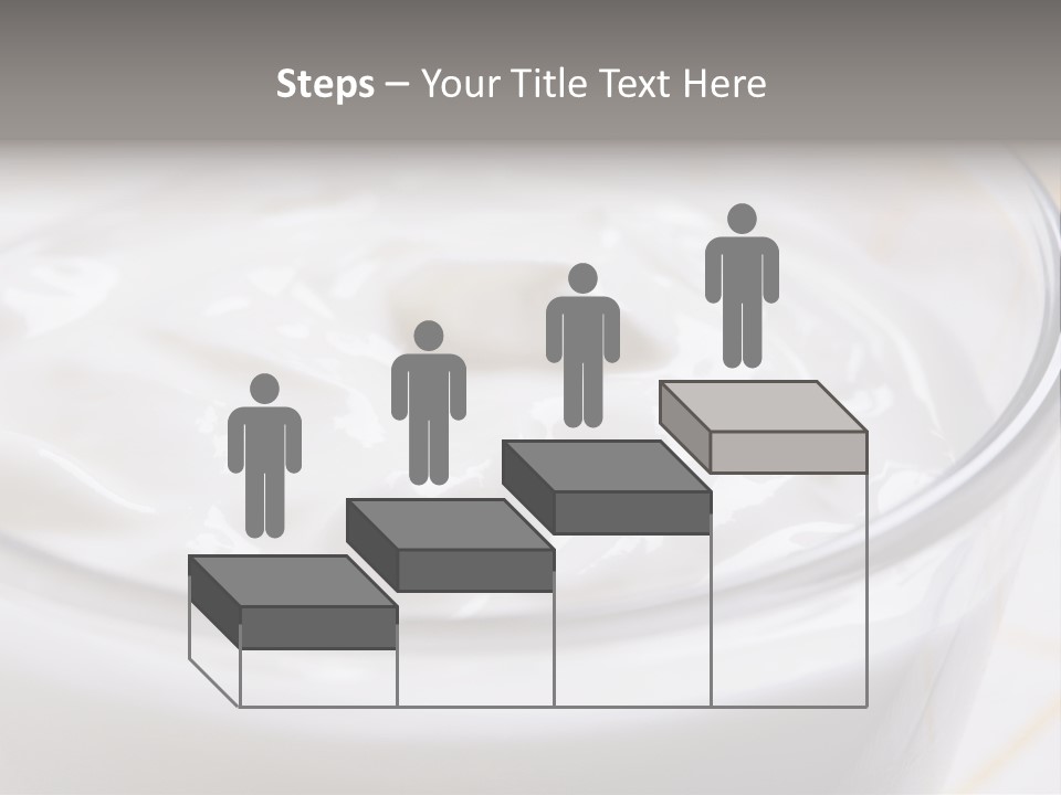 A Glass Of Yogurt With A Spoon In It PowerPoint Template