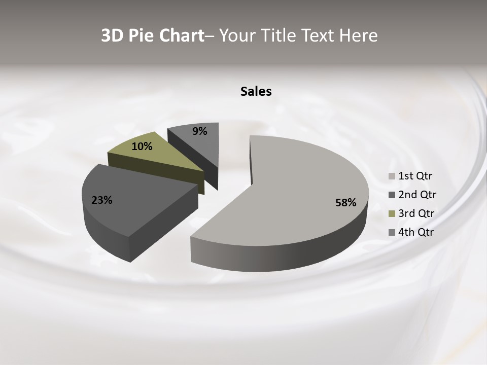 A Glass Of Yogurt With A Spoon In It PowerPoint Template