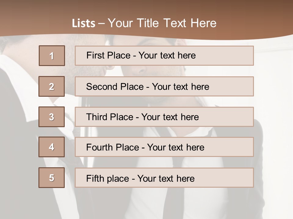 Proud Young Model PowerPoint Template