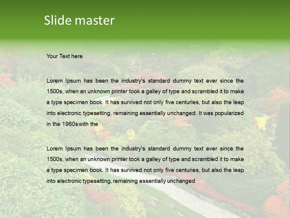 Greenery Floral Plant PowerPoint Template