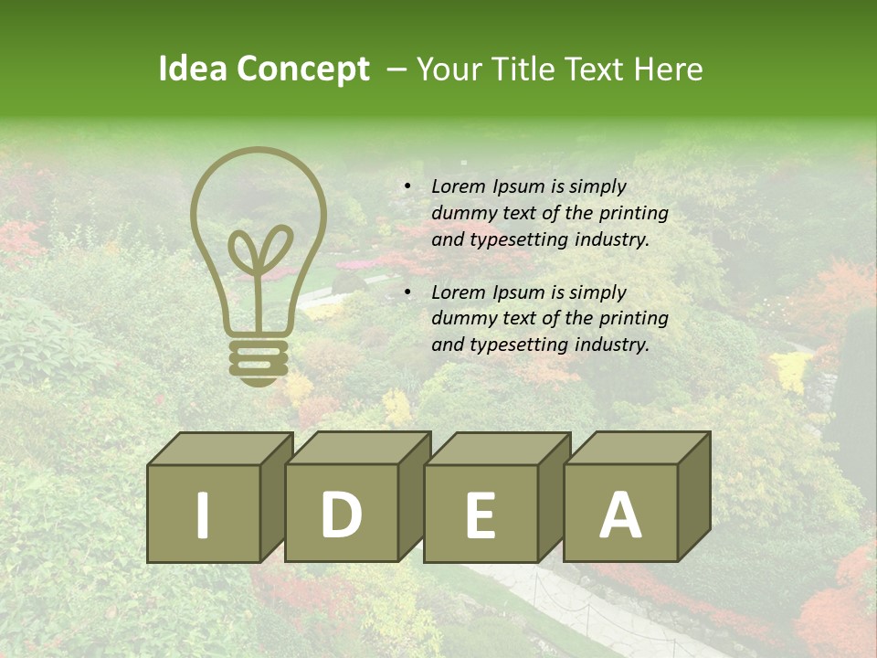 Greenery Floral Plant PowerPoint Template