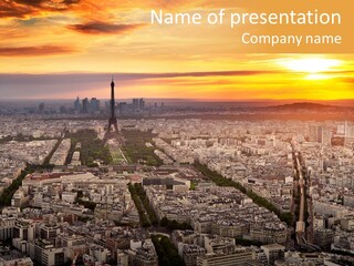 Sun Capital Eiffel PowerPoint Template