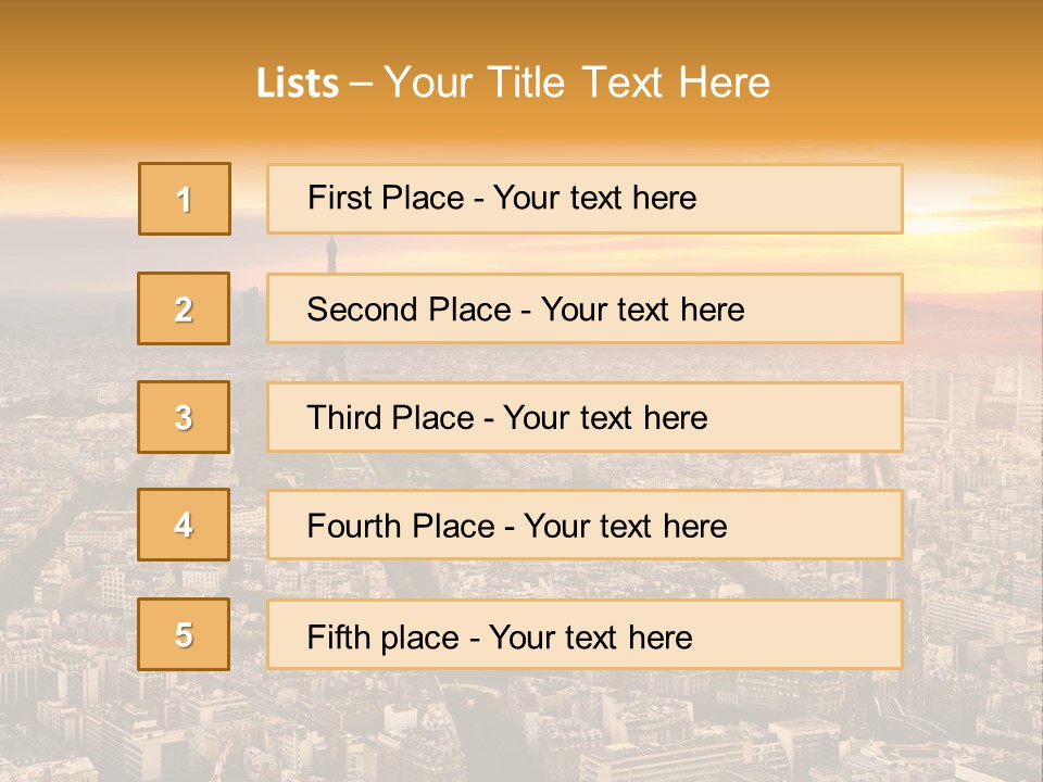 Sun Capital Eiffel PowerPoint Template