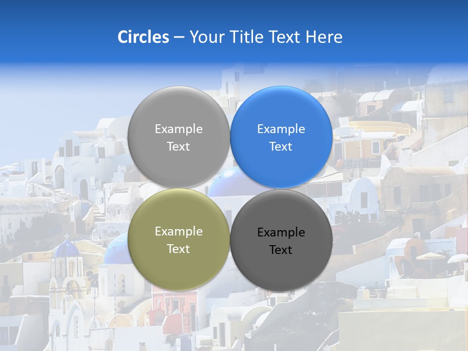 A Large Number Of Buildings With Blue Domes On Them PowerPoint Template