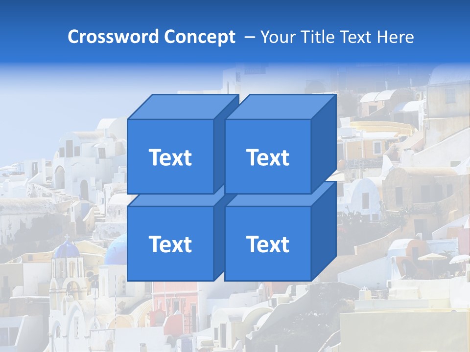 A Large Number Of Buildings With Blue Domes On Them PowerPoint Template