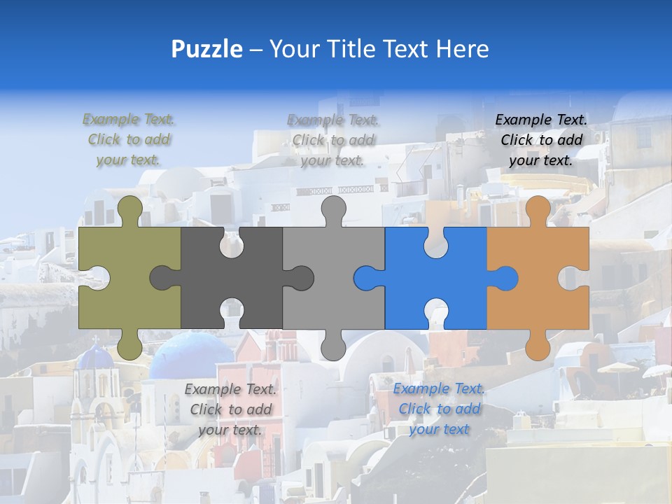 A Large Number Of Buildings With Blue Domes On Them PowerPoint Template