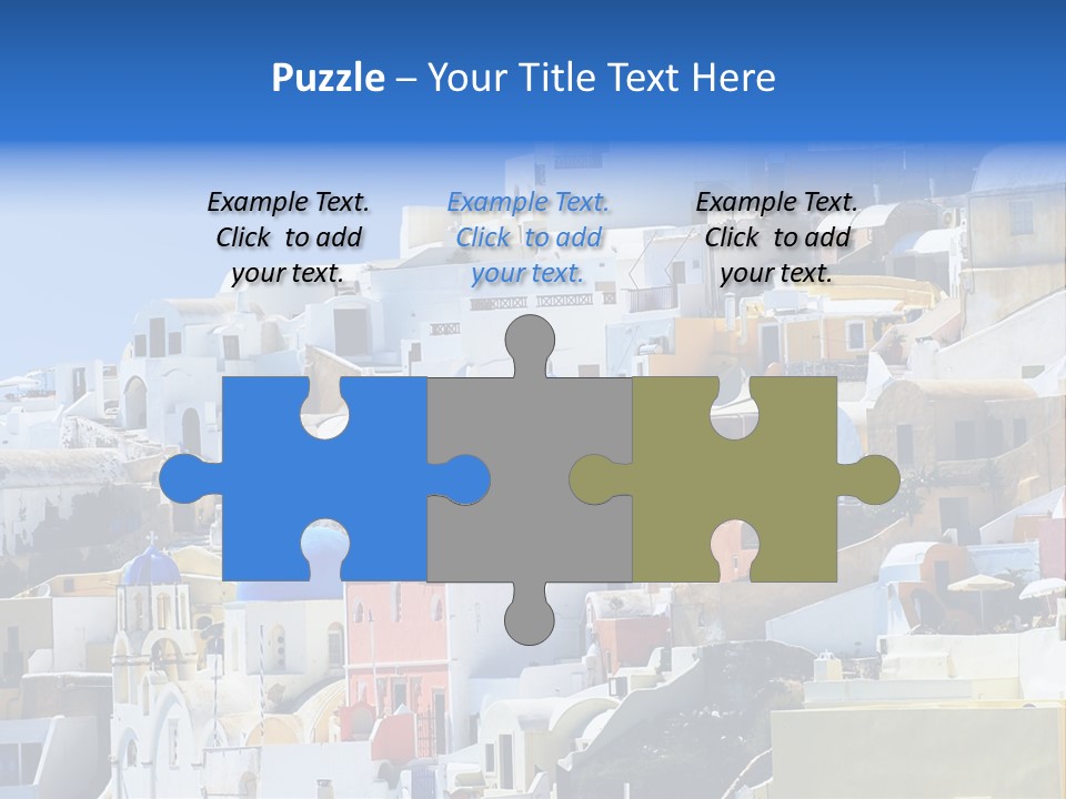 A Large Number Of Buildings With Blue Domes On Them PowerPoint Template