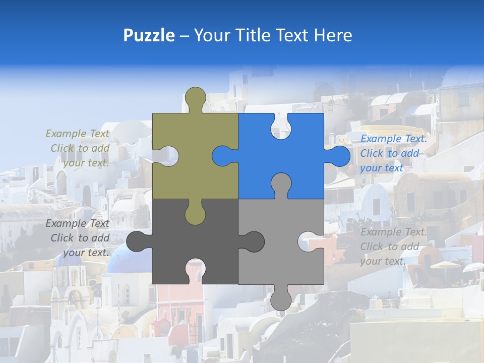 A Large Number Of Buildings With Blue Domes On Them PowerPoint Template