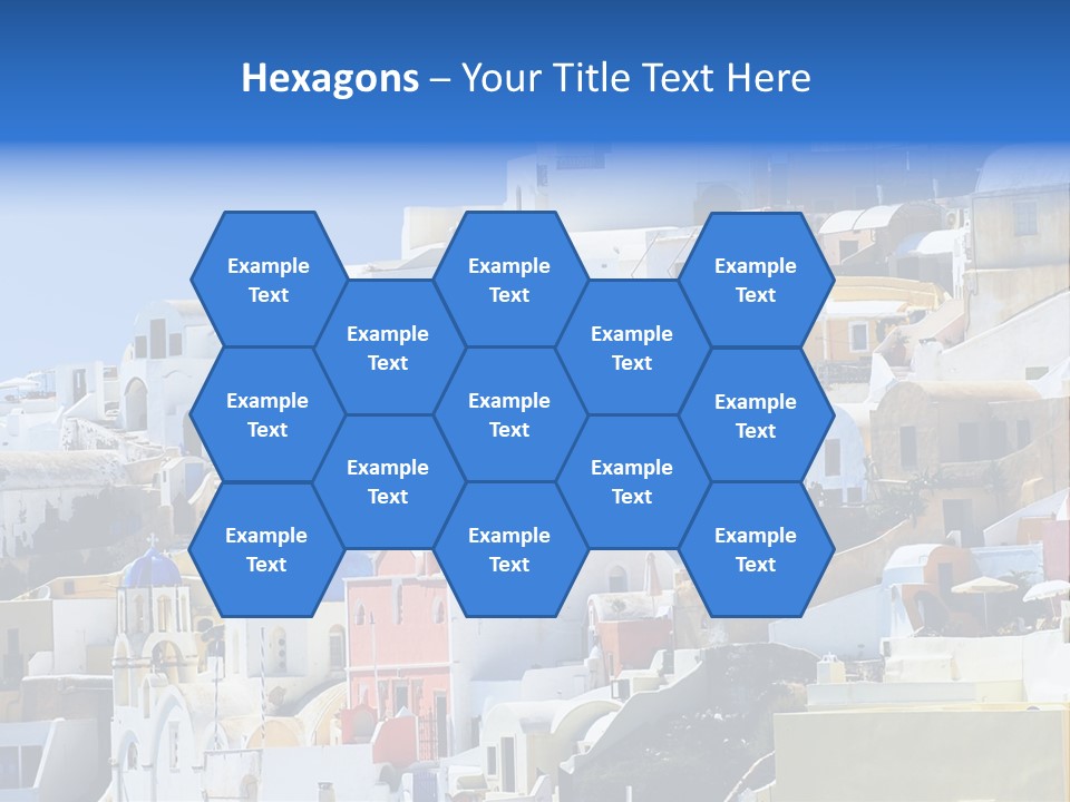 A Large Number Of Buildings With Blue Domes On Them PowerPoint Template